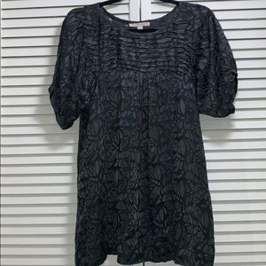 Rebecca Taylor silver/grey print blouse